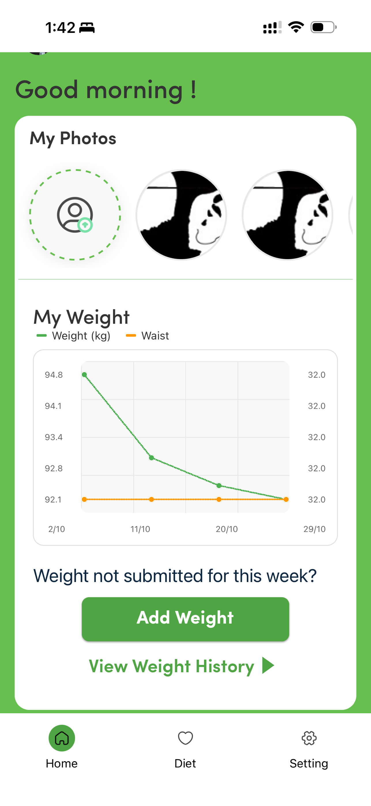 Prabh Sarai Fitness progress dashboard from the App Store